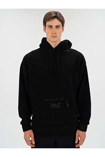 EVERLAST Winter Essentials Black Men's Hooded Fleece Hoodie