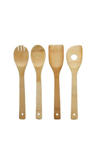 Clino Set of 4 kitchen spoons, 5five Simply Smart, Bamboo, Beige