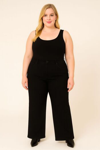 ELONİ New Season - Premium Super Battal High Waist Flexible/Lycra Wide Leg Denim Pants