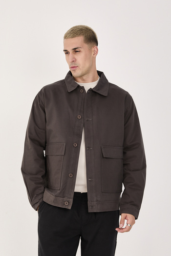 Store Men's Regular Fit Gabardine Jacket - Coat