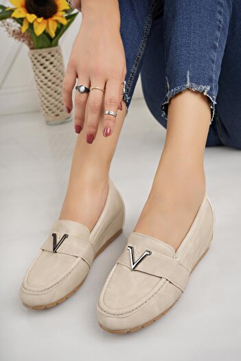 Nesil Shoes Minal GD06 Бежеві жіночі туфлі на підборах