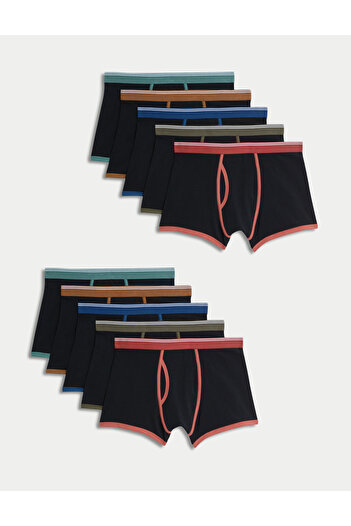 Marks & Spencer 10'lu Pamuklu Cool & Fresh™ Boxer