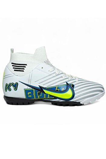Twingo Celira Twg White High-Top Astroturf Men's Football Shoes