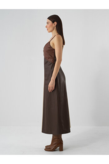 Xint Kadın Camel Regular Fit Elbise