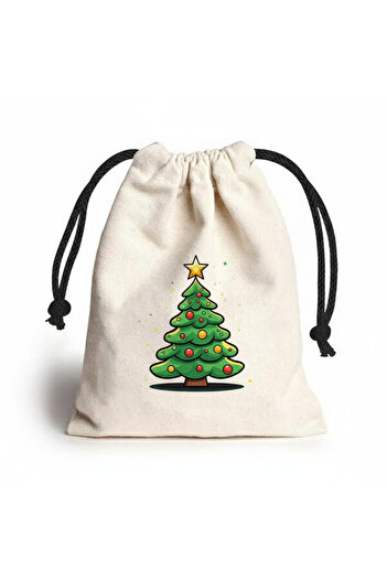 elma New Year Printed Linen Money Pouch