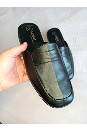yörük tuhafiye Black Home Guest Dowry Bundle και Groom Slippers Ανδρικές παντόφλες