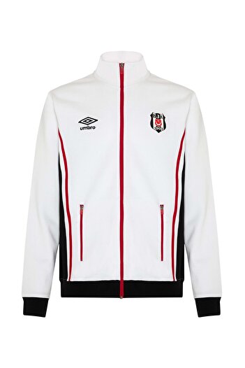 Beşiktaş Σ.Κ. Bjk Umbro 25/26 Team Training Jacket Ανδρικό μπουφάν με κουκούλα ΛΕΥΚΟ