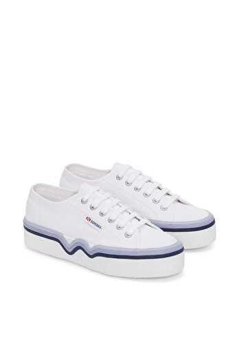 Superga 2740 Model Liquify Stripes - Pantofi de damă albi