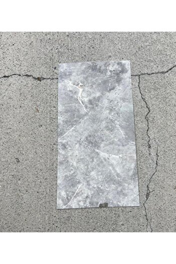 Renkli Duvarlar 60x30cm Toprak-Gri Mermer Desen Yapışkanlı Karavan Prefabrik Banyo Wc Duvar Kaplama Paneli CF-101