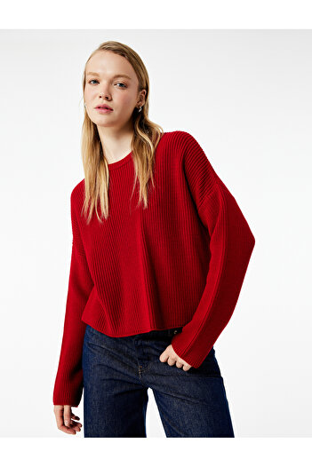 Koton Long Sleeve Crew Neck Basic Knitwear Sweater