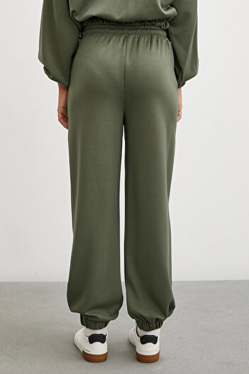 Never more Khaki Sweatpants - Elastic Pockets