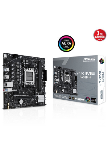 ASUS Prime B650M-F AMD B650 AM5 Soket DDR5 7200+(OC)MHz mATX Anakart
