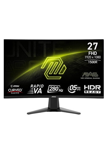 MSI MAG 276CXF 27″ 280Hz 0.5ms AdaptiveSync FHD VA Curved (Oyuncu) Monitör