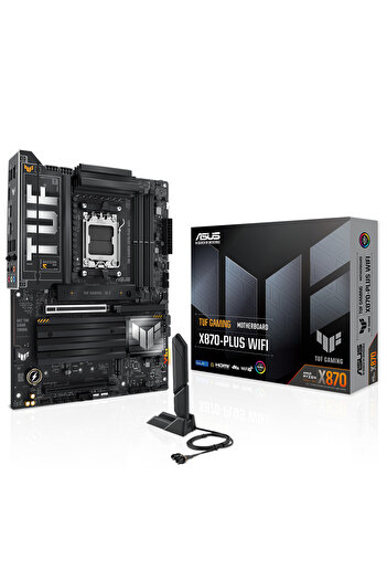 ASUS TUF GAMING X870-PLUS WIFI AMD X870 Soket AM5 DDR5 8000+(OC)MHz ATX Gaming (Oyuncu) Anakart