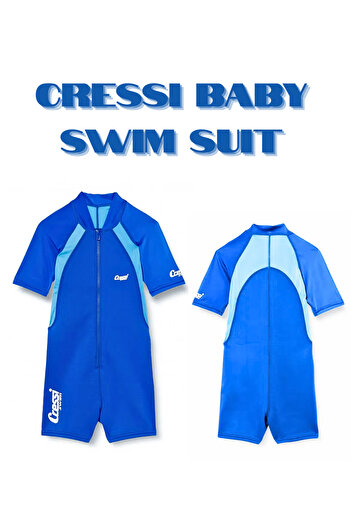 Cressi Mutino Bambino BLU TG – Kids Blue Shorty Wetsuit for Boys (2 Years)