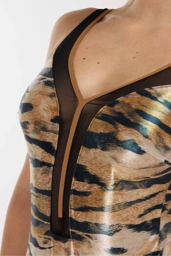 AYYILDIZ 4302 Shiny Brown Swimsuit