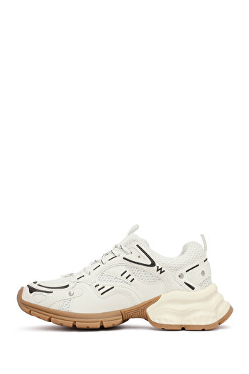 Derimod Women's White Lace-Up Thick Sole Sneaker, Winter Sports Shoes 25Afd430414