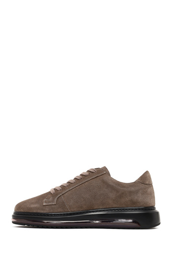 Derimod Men's Mink Lace-Up Thick Soled Suede Leather Sneaker 25Wfd631010