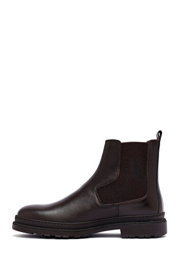 Derimod Men's Brown Leather Chelsea Boots 25Wfd630118