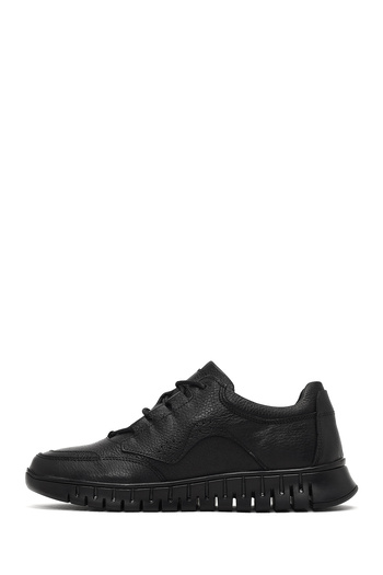 Derimod Ανδρικό δερμάτινο casual sneaker με μαύρο κορδόνι με χοντρή σόλα 25WFD6809FT