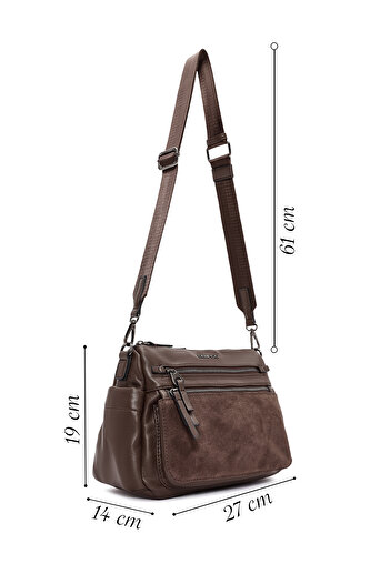 Derimod Women's Brown Long Strap Crossbody Bag 25Wbd246414