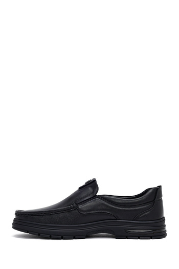 Derimod Men's Black Leather Casual Loafer, Winter Shoes 25Wfd695618