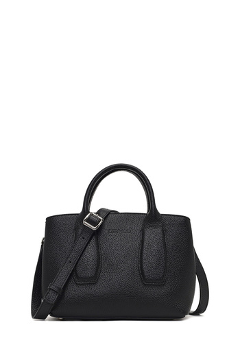Derimod Women's Black Long Strap Classic Leather Shoulder Bag 25Sbd2311Ft