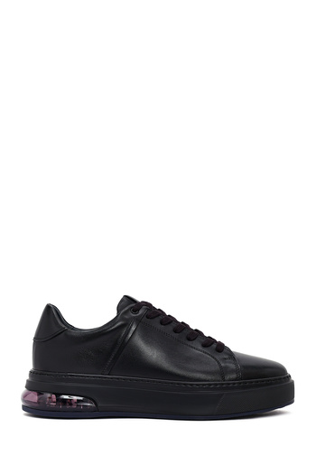 Derimod Men's Black Lace-Up Thick Soled Leather Sneaker, Winter Sports Shoes 25Wfd630918