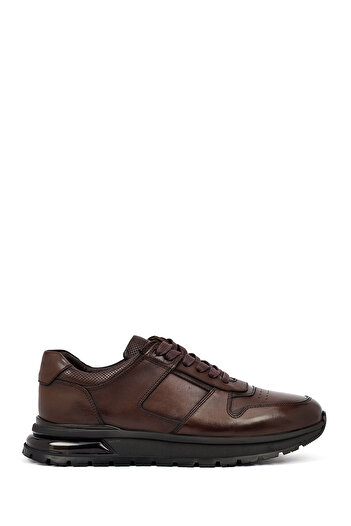 Derimod Men's Brown Lace-Up Leather Casual Sneaker,Winter Sports Shoes 25Wfd677818