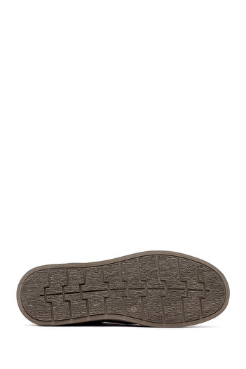 Derimod Erkek Bej Bağcıklı Nubuk Deri Sneaker,Kışlık Spor Ayakkabı 25WFD7607V3