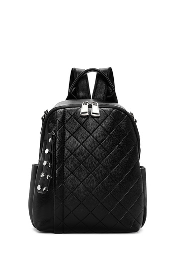Derimod Women's Black Long Strap Printed Backpack 25Abd2451Ft