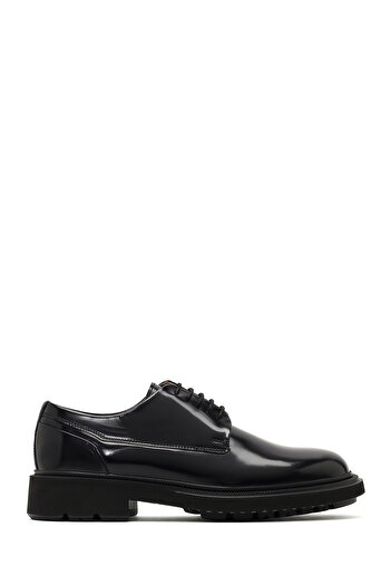 Derimod Men's Black Lace-Up Leather Casual Shoes 25Wfd605418