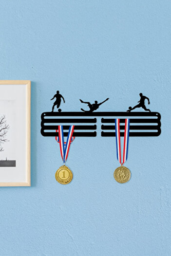 VENON Black Metal Medal Hanger Gift Trophy Designed Metal Medal Hanger 13X30 cm Award Display