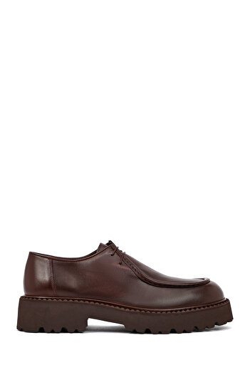 Derimod Men's Brown Lace-Up Thick Sole Leather Casual Shoes 25Wfd828118