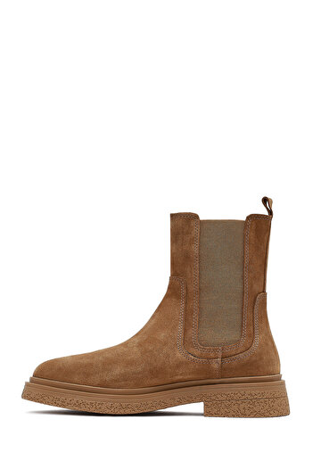 Derimod Women's Mink Suede Leather Chelsea Boots 25Wfd186810