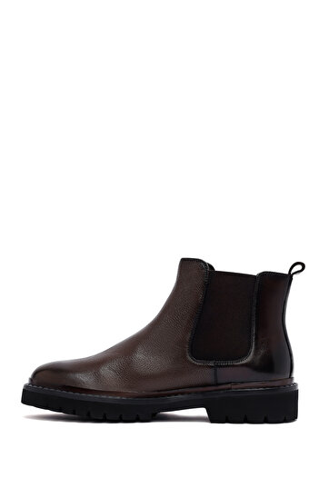 Derimod Men's Brown Leather Chelsea Boots 25Wfd6955Ft