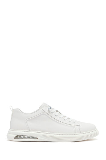 Derimod Men's White Lace-Up Leather Sneaker, Winter Sports Shoes 25Wfd692418