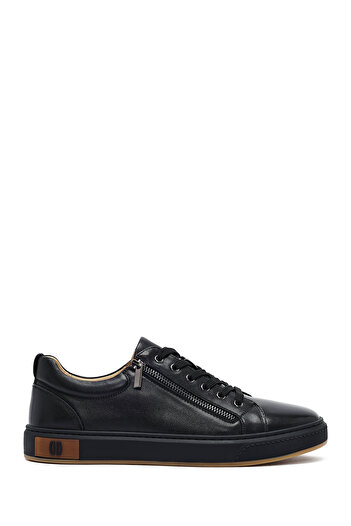Derimod Men's Black Lace-Up Leather Sneaker, Winter Sports Shoes 25Wfd697118