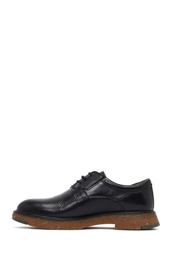 Derimod Men's Black Lace-Up Leather Casual Shoes 25Wfd6706Ft