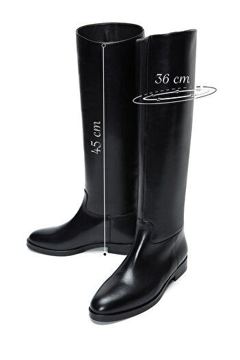 Derimod Women's Black Leather Boots 25Wfd100218