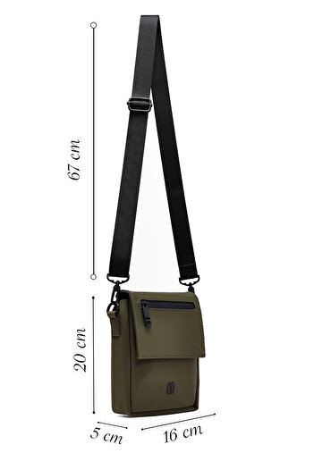 Derimod Ανδρική Πράσινη Μίνι Τσάντα Messenger 25SBD30016F