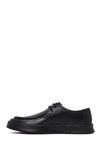 Derimod Men's Black Lace-Up Leather Casual Shoes 25Wfd654118