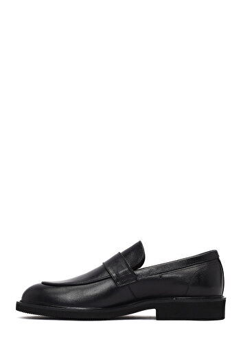 Derimod Men's Black Leather Loafer, Winter Shoes 25Wfd605718