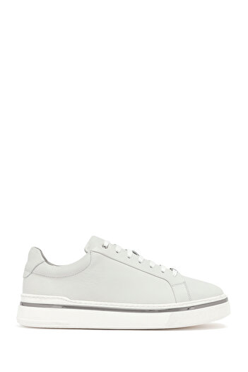 Derimod Men's White Lace-Up Leather Sneaker, Winter Sports Shoes 25Wfd654618
