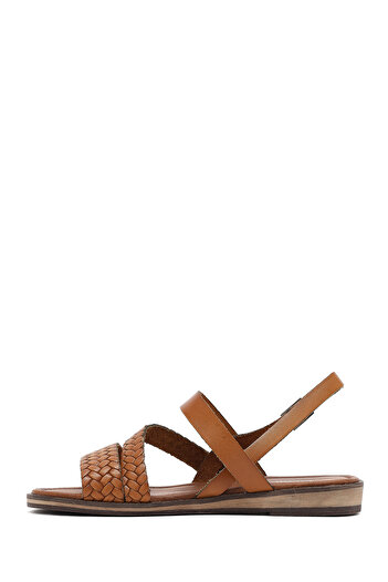 Derimod Women's Tan Genuine Leather Bodrum Sandals 25Sfd331518