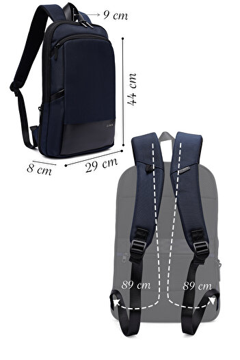 Derimod Σακίδιο πλάτης D-Pack Unisex Navy Blue 25SBD30196F