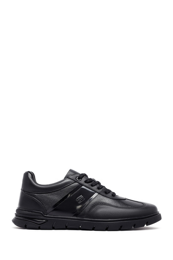Derimod Men's Black Lace-Up Leather Casual Sneaker, Winter Sports Shoes 25Wfd660014