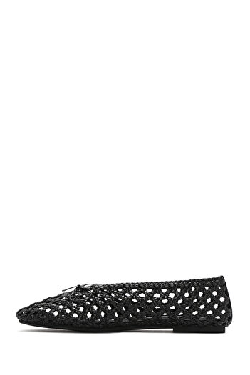 Derimod Women's Black Braided Ballerinas 25Sfd443629