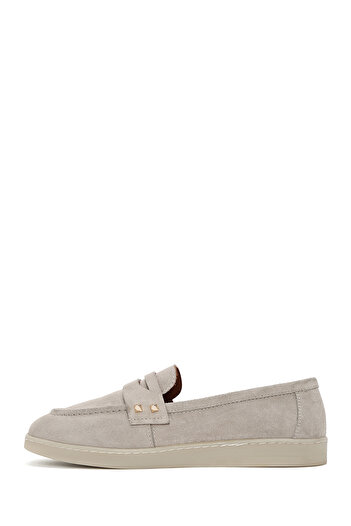 Derimod Women's Mink Stone Suede Genuine Leather Shoes Casual Daily Shoes 25Sfd202210