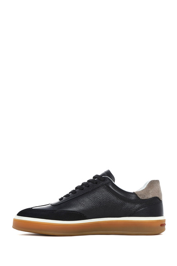 Derimod Erkek Siyah Bağcıklı Deri Sneaker 25SFD641914